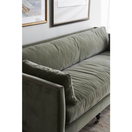 Picture of 90” Quick Ship Madeline Sofa - Antiqued Moss Velvet